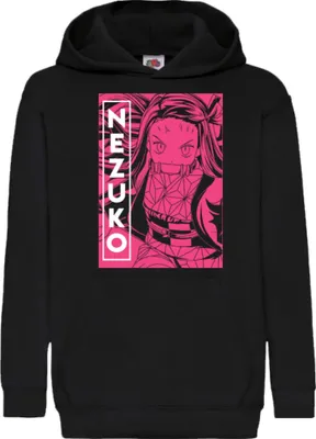 Obrázek produktu pro Dětská Mikina S Kapucí Demon Anime Slayer Kimetsu No Yaiba Nezuko Kamado 14, 5-6 Jahr - 116 / Černá