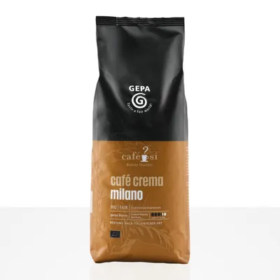 Produktbild von Gepa Cafe Si Cafe Crema Milano Fairtrade Kaffee - 4 x 1kg Kaffeebohnen