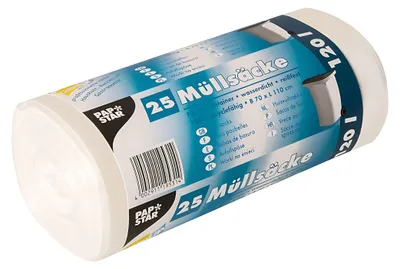 Image de Sacs poubelle, LDPE, 120l, 110x70cm, transparent
