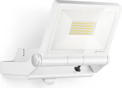 Produktbild von Steinel LED Strahler XLED PRO ONE MAX S Weiß, Außenleuchte mit Bewegungsmelder, 4000K warmweiß