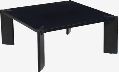 Produktbild von sweeek - Exotischer quadratischer Couchtisch aus Massivholz - Schwarz