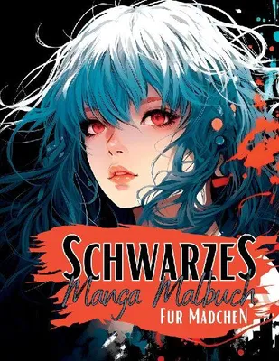 Produktbild von Schwarzes Manga Malbuch für Mädchen.