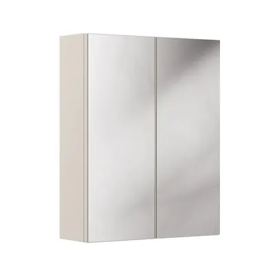 Zdjęcie produktu dla Szafka Łazienkowa Z Lustrem 60 Cm Kaszmir 2 Drzwi Nowoczesna