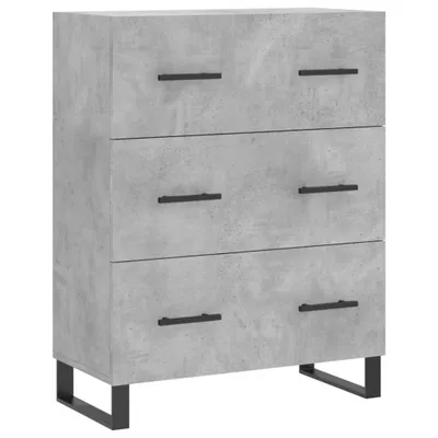 Zdjęcie produktu dla Szafka, szarość betonu, 69,5x34x90 cm, materiał drewnopochodny