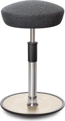 Produktbild von Sitz- Stehhocker Free Tall Hutsitz kvadrat Divina Melange Grau chrom /creme.