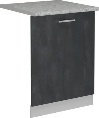 Produktbild von Geschirrspülblende Vicco R-Line Schwarz Beton 60 cm , AP Marmor, Model 55090