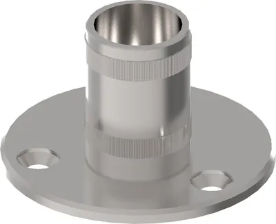 Produktbild von SELLON24 Bodenhalter Bodenflansch Bodenanker Pfostenhalter Ø 42,4x2mm Edelstahl Pfosten 1945.242