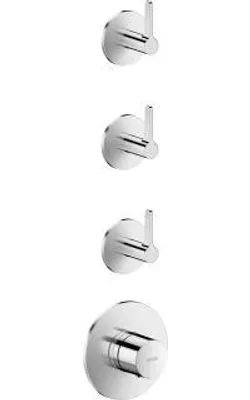 Productafbeelding van AXOR One thermostaatmodule, inbouwmodel, voor 3 verbruikers, met hendel, chroom