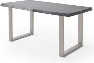 Produktbild von Esszimmer Tisch 200x100 cm, Akazie massiv, grau sandgestrahlt - COSENZA-06