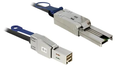 Produktbild von Delock - Externes SAS-Kabel - SAS 6Gbit/s - 4x Shielded Mini MultiLane SAS (SFF-8088), 26-polig (M) zu 36-polig 4x Shielded Mini MultiLane (M) - 2 m