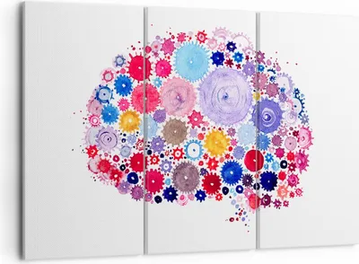Produktbild von Bild auf Leinwand - Leinwandbild - Gehirn Innovation Inspiration - 105x70cm - Wand Bild - Wanddeko - Leinwanddruck - Bilder - Kunstdruck - Wanddekoration - Leinwand bilder - Wandkunst - CE105x70-2977