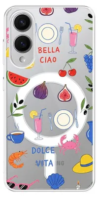 Produktbild von Hartschalenhülle für das Samsung Galaxy S25 Edge, kompatibel mit MagSafe, transparent, Sommeraromen