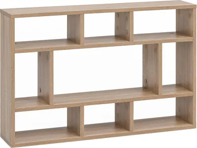 Produktbild von Wandregal - Sonoma Eiche - Modernes Holz-Wandregal - Design Schweberegal - Dekoratives Regal für das Wohnzimmer - Schmale Bücherregal - 75x51x16cm