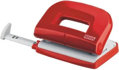Produktbild von Novus Locher E 210, bis 10 Blatt rot/grau, im Blister