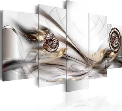 Image de Toiles 200 x 100 cm a-A-0128-b-n Toile intissé Toile 5 pièces Impression artistique moderne Tableaux muraux XXL Décoration murale Design Tableau mural ABSTRAIT