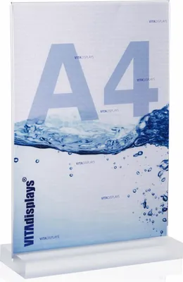 Produktbild von DIN A4 Tischaufsteller mit Acrylblock (Satiniert)