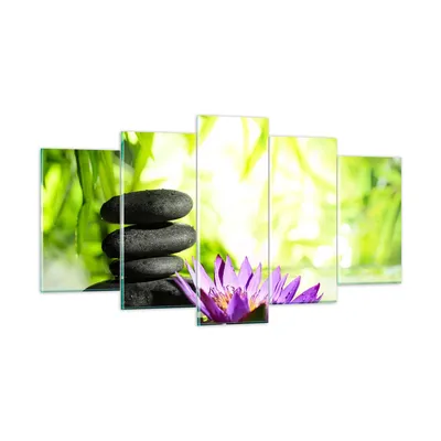 Produktbild von Bilder auf glas - Spa bambus blume wasser - 160x85cm - Glasbilder - Wandbilder - Kunstdruck - zum Aufhängen bereit - Wanddekoration aus Glas - Glas Bilder - Wandbild auf Glas - GEA160x85-2477