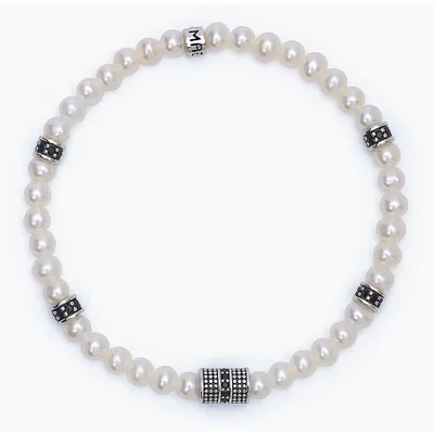 Produktbild von Mabina Armband Silber 925 Süßwasser Zuchtperlen und Zirkonia 533714