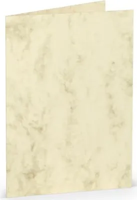 Produktbild von Doppelkarte A6 hoch Chamois Marmora