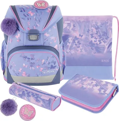 Produktbild von Herlitz Schulranzen Set UltraLight Plus Butterfly Paradise 6-teilig