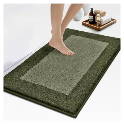 Produktbild von Badezimmerteppich 60 x 90 cm, rutschfeste Badematte, waschbarer Badteppich, Badvorleger für Dusche, Badewanne und Fußboden