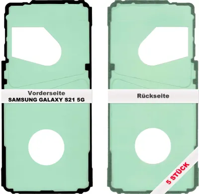 Produktbild von 5x Samsung Galaxy S21 5G Akkudeckel Klebefolie Kleber Backcover Rahmen Batterie Glue
