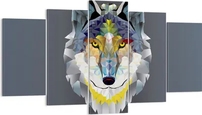Produktbild von Bild auf Leinwand - Leinwandbild - Tier Abstraktion - 160x85cm - Wand Bild - Wanddeko - Wandbilder - Leinwanddruck - Bilder - Kunstdruck - Wanddekoration - Leinwand bilder - Wandkunst - EA160x85-3633