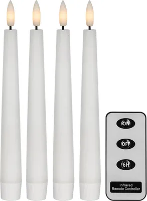 Produktbild von Star Trading 4P Flamme, Weiß, Schlafzimmer, Küche, Wohnzimmer, 4 Glühbirne(n), LED, 0,03 W, Warmweiß