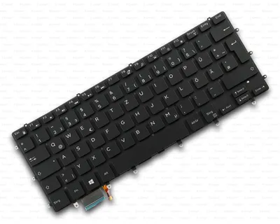 Obrázek produktu pro Klávesnice (GER) černá bez rámečku včetně podsvícení pro Dell XPS 15 řady 9550, 9560, 9570, 7590 Precision 5510, 5520, 5530, 5540
