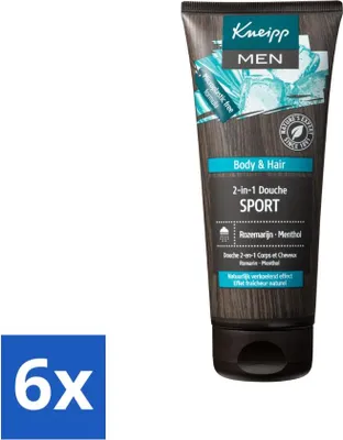 Produktbild von Kneipp - Sportdusche 2-in-1 - Herren - 200 ml - Vorteilspack - 6 Stücke