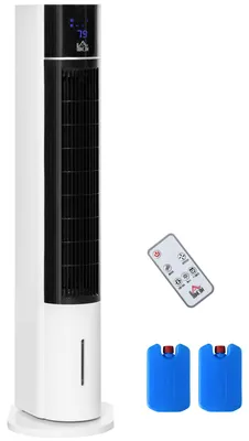 Produktbild von HOMCOM Turmventilator mit Fernbedienung 3 Modi 3 Geschwindigkeitsstufen Weiß