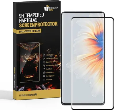 Produktbild von 2x 9H Hartglas für Xiaomi Mi Mix 4 FULL CURVED Panzerfolie Displayschutz SW KLAR Panzerglas Schutzglas Schutzfolie