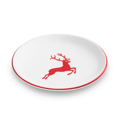 Produktbild von Gmundner Keramik Rubinroter Hirsch Dessertteller Cup 20cm