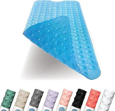 Produktbild von Unyqoos® Anti-Rutsch-Badematte für Badewanne & Dusche – 200 Saugnäpfe, hautfreundlich, schimmelresistent, waschbar, latexfrei, BPA-/, kindergeeignet