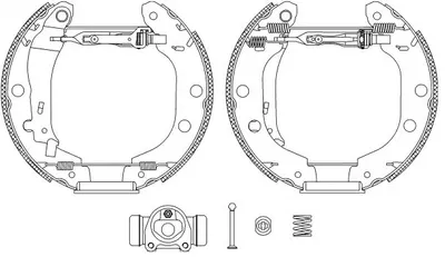 Produktbild von FERODO Bremsensatz Trommelbremse Hinten für RENAULT KANGOO (KC0/1) FMK401