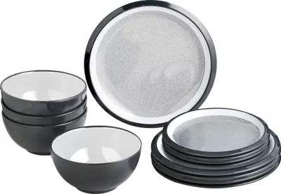 Produktbild von Brunner Geschirrserie Granyte grau, weiß