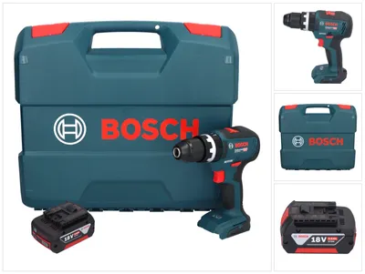 Image de Bosch GSB 18V-55 Professional Perceuse-visseuse à percussion sans fil 18 V 55 Nm Brushless + 1x batterie 5,0 Ah + coffret - sans chargeur