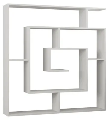 Immagine prodotto di Libreria in legno "Labirent" - 125 x 22 x 129 cm - Bianco