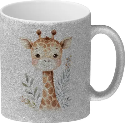 Produktbild von Giraffe Glitzer-Kaffeebecher