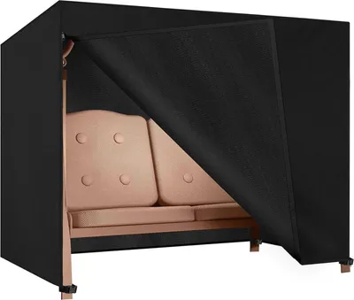 Produktbild von Hollywoodschaukel Abdeckung 3 Sitzer Wasserdicht Winterfest Schwarz
