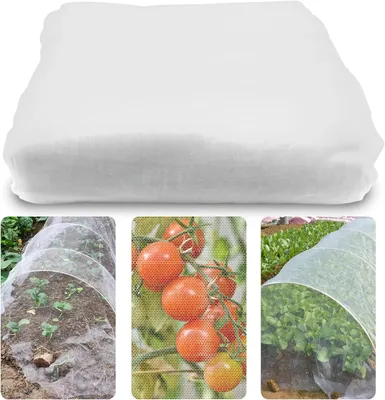 Imagen del producto de Malla antiinsectos de malla fina, 3 x 10 metros, fabricada en material de polietileno, para proteger hortalizas y plantas