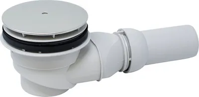 Produktbild von Ablauf für Duschwanne flach Abgang waagerecht chrom matt D20553