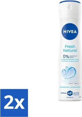 Produktbild von Nivea - Deodorant Spray - Fresh Natural - 48 Stunden lang anhaltend - 150 ml - Vorteilspack - 2 Stücke