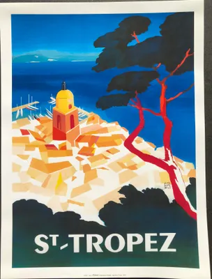 Image de St-Tropez / CHOMEL - 30x40cm Affiche Poster