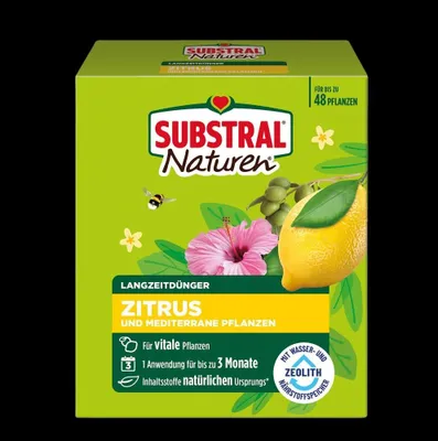 Produktbild von Substral Naturen Langzeitdünger Zitrus und mediterrane Pflanzen 1,2 kg