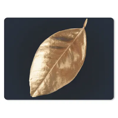 Produktbild von MuchoWow® Mauspad Mousepad Blätter - Schwarz und Gold - Luxus - Natur - Pflanzen 23x19 cm - Mousepads - Maus Mat - Pad - Mausunterlage - Schreibtischunterlage - Mauspad