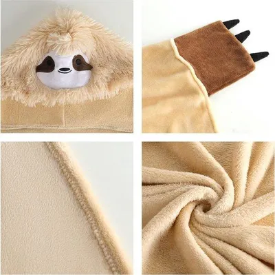 Produktbild von Famanu Kuscheldecke mit Kapuze - Plüsch, 125 x 152 cm