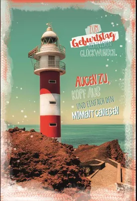 Produktbild von Geburtstag - Glückwunschkarte im Format 11,5 x 17 cm mit Umschlag
