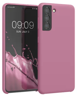 Produktbild von kwmobile Handyhülle für Samsung Galaxy S21 Hülle - Case Silikon - Kabelloses Laden - Schutzhülle Cover in Dark Rose
