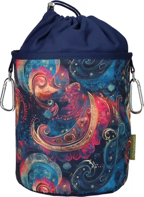Produktbild von bellaCott Wäscheklammerbeutel Paisley, Ø18 x 31 cm, Baumwolle, 2 Karabiner